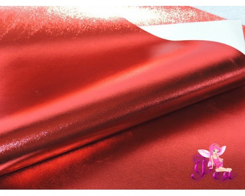 Кожзам, цв. красный 