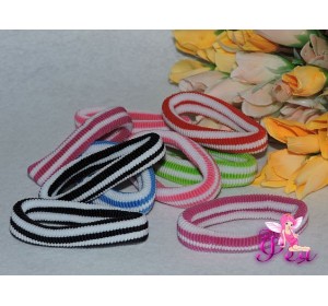 Резинки(бесшовные) для волос 55мм цв.микс полоса, упак. 4 шт