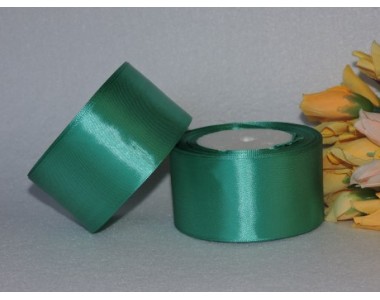 Однотонная атласная лента 50 мм, цв. бирюзовый