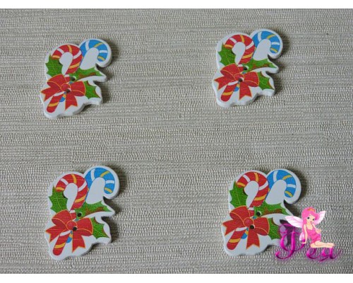 Фигурка из фанеры 36*28 мм "Новогодний леденец" (1 шт)