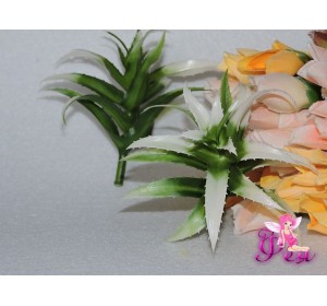 Ветка декоративная » Цветущий кактус» 15см, цв. белый