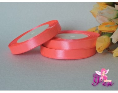 Однотонная атласная лента 12мм, цв. насыщенно-розовый