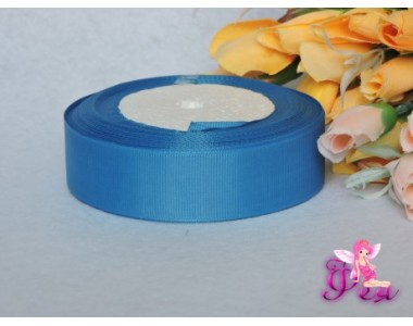 Однотонная репсовая лента 25 мм, цв. лазурно-серый -1 м