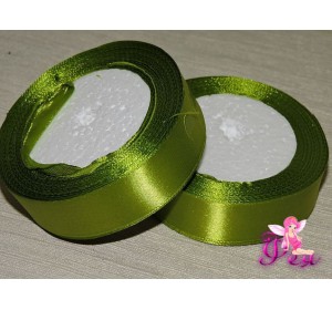 Атласная лента 25 мм, цв. оливковый - 1 м