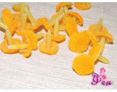 Серединки для цветов, d-1.3 см, цв. желтый (1 шт)