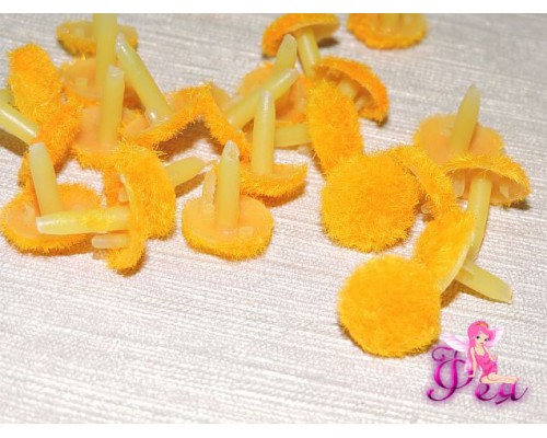 Серединки для цветов, d-1.3 см, цв. желтый (1 шт)