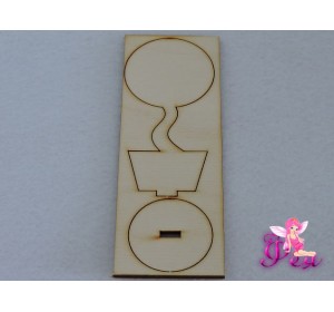 Заготовка из фанеры 10 см "Топиарий круг" с подставкой 