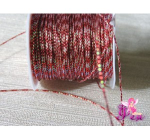 Нить декоративная  "Люрекс" 1 мм , цв. красный
