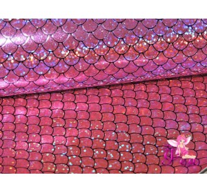 Искусственная кожа "Чешуя" 0.7 мм, цв.  розовый