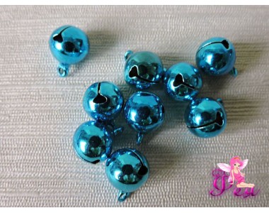 Бубенцы 12 мм, бирюзовый 1 шт