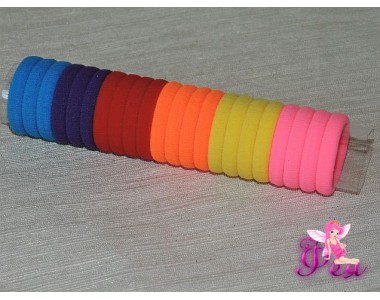 Бесшовные резинки для волос 3 см, в тубе 22 шт (микс 4)