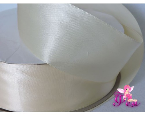 Лента атласная  однотонная 50 мм элитная, цв. шампань №028