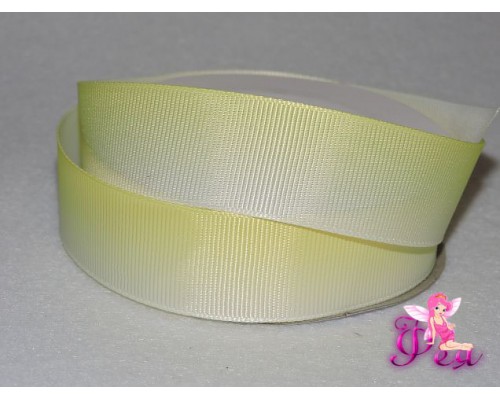 Репсовая лента 25 мм с переходами, желтый