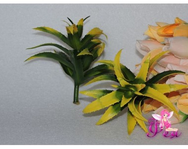 Ветка декоративная » Цветущий кактус» 15см, цв. желтый