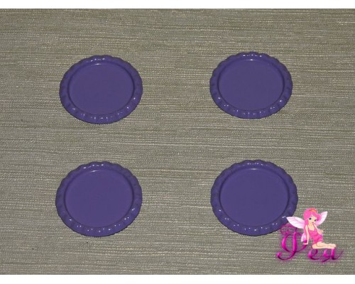 Крышечка для кабошона металл (25мм),цв. фиолетовый - 1 шт.