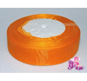 Лента органза 25 мм,  оранжевый