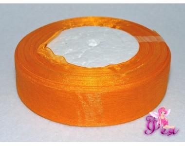 Лента органза 25 мм,  оранжевый
