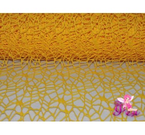 Искусственный сизаль паутинка, желтого цвета (отрез 50см*50см) 