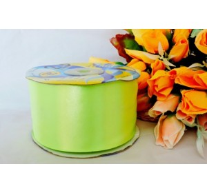 Атласная лента однотонная 50 мм*33 м, цв. светло-салатовый