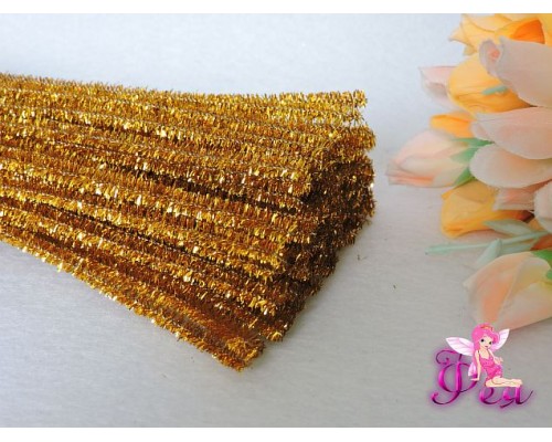 Проволока синельная металлик, цв. золото 1 шт