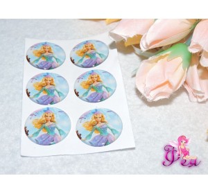 Кабошон силикон с рис. 25мм (на клеевой основе)