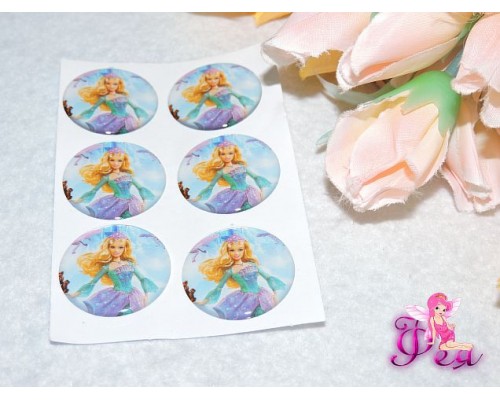 Кабошон силикон с рис. 25мм (на клеевой основе)