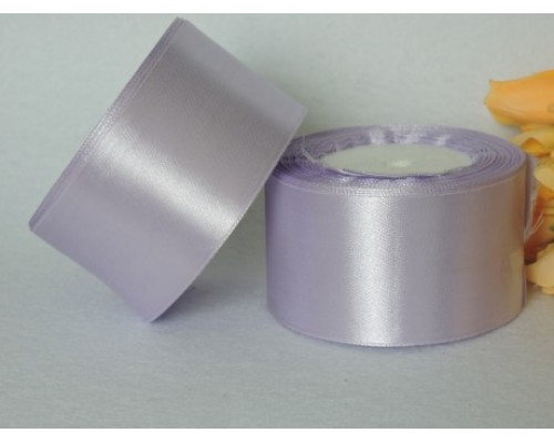 Однотонная атласная лента 50мм, бледно-сиреневого цвета