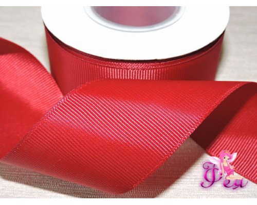 Репсовая лента 40 мм,  цв. бордовый  - 1м