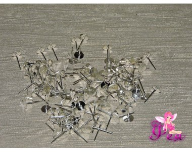 Пусет металл 0,6*1,2 мм  цв. серебро (пара 2 шт)