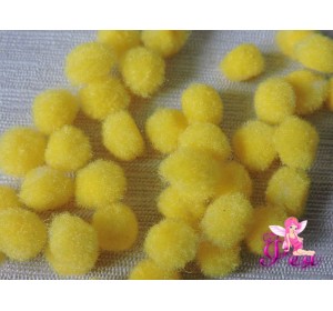 Помпоны 10 мм, желтый (10 шт)