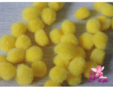 Помпоны 10 мм, желтый (10 шт)