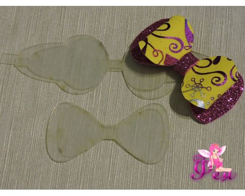 Набор шаблонов "Бантик  с закругленным хвостиком  "В комплекте 4 детали