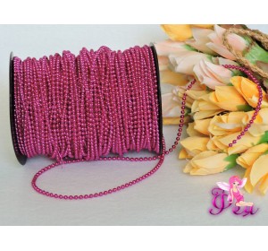 Бусы на нитке под жемчуг 3мм, цв. розовый