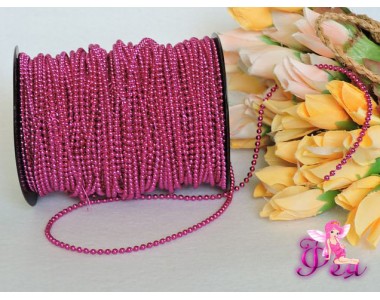 Бусы на нитке под жемчуг 3мм, цв. розовый