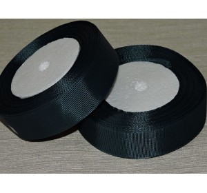 Однотонная репсовая лента 25 мм,  цв. сине-зеленый -1 м