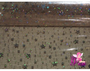 Декоративная пленка "Звезды" 0,5 мм, цв. персиковый