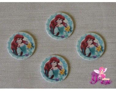 Кабошон-вырубка  30*30 мм, Русалочка (пластик)  - 1шт