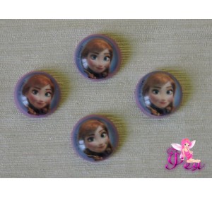 Кабошон пластиковый 25 мм " Анна", цв. сиреневый