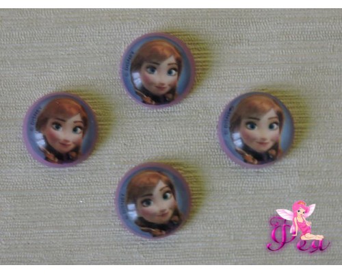 Кабошон пластиковый 25 мм " Анна", цв. сиреневый