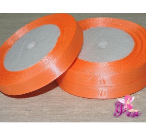 Атласная лента 12 мм, цв. светло-оранжевый - 1 м