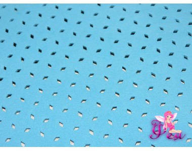 Фоамиран декоративный 2 мм (20*30 см), в дырочки, цв. голубой -1 лист