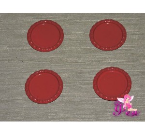 Крышечка для кабошона металл (25мм),цв. светло-коралловый - 1 шт.