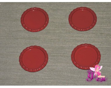 Крышечка для кабошона металл (25мм),цв. светло-коралловый - 1 шт.