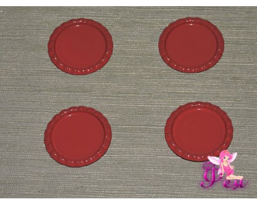 Крышечка для кабошона металл (25мм),цв. светло-коралловый - 1 шт.