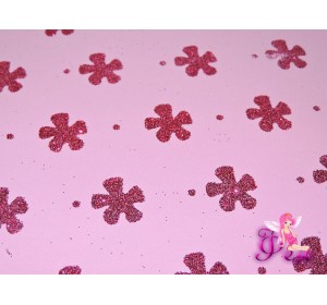 Фоамиран декоративный 2 мм (20*30 см), в цветочки ( розовый ) -1 лист 