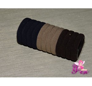 Бесшовные резинки для волос 4 см, цв. микс ( 1 ), в тубе 12 шт