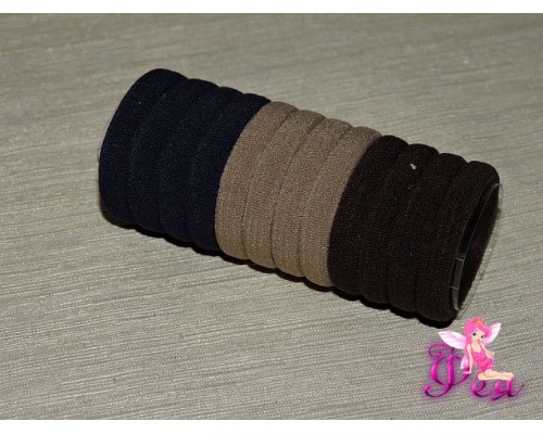 Бесшовные резинки для волос 4 см, цв. микс ( 1 ), в тубе 12 шт