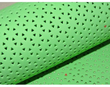 Фоамиран декоративный 2 мм (20*30 см),  в дырочки, цв. салатовый