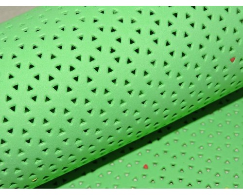 Фоамиран декоративный 2 мм (20*30 см),  в дырочки, цв. салатовый