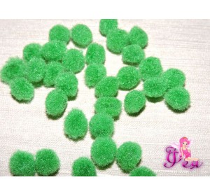 Помпоны 10 мм, зеленый(10 шт)